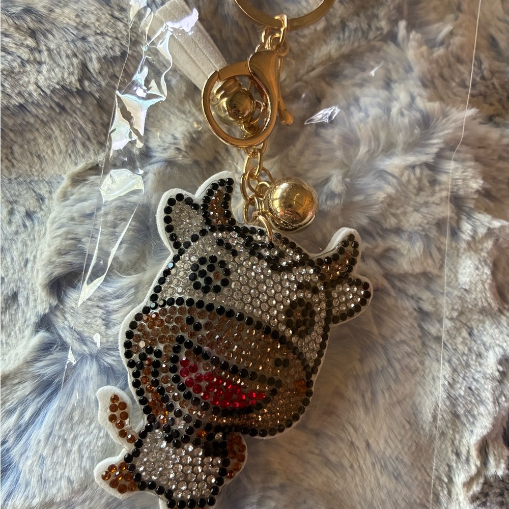 Crystal Cow Keychain Charm